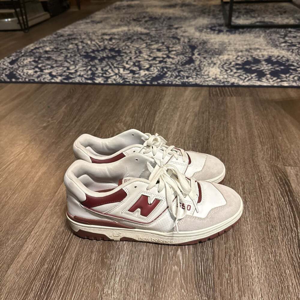 New Balance 550 White Maroon BB550LI1 Fashion Shoes
